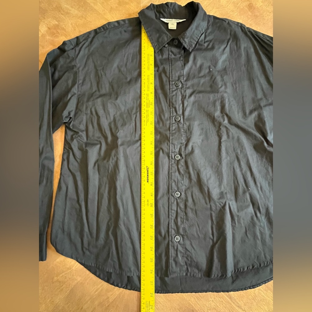 Old Navy Gray Button-Down Boyfriend Shirt | Size L Tall - Picture 4 of 8